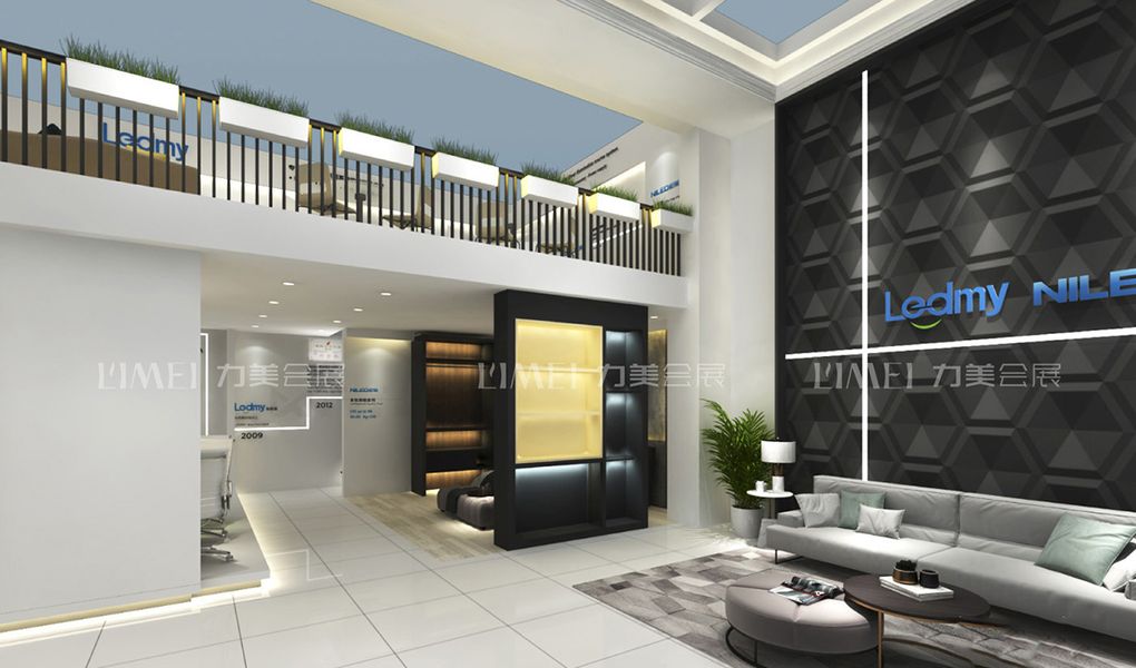 广州（光亚）照明展设计搭建案例-乐的美卧室接待区效果图