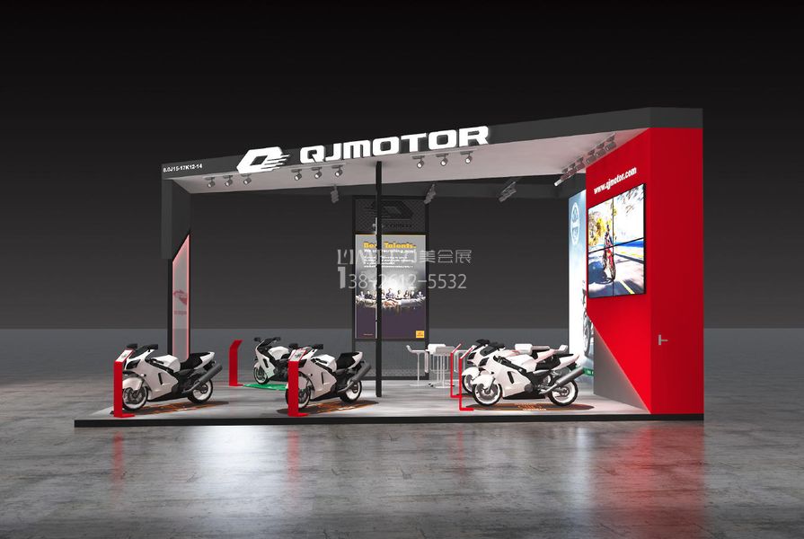广交会54平方案例-钱江摩托右面效果