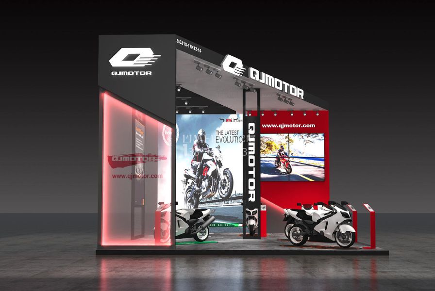 广交会54平方案例-钱江摩托正面